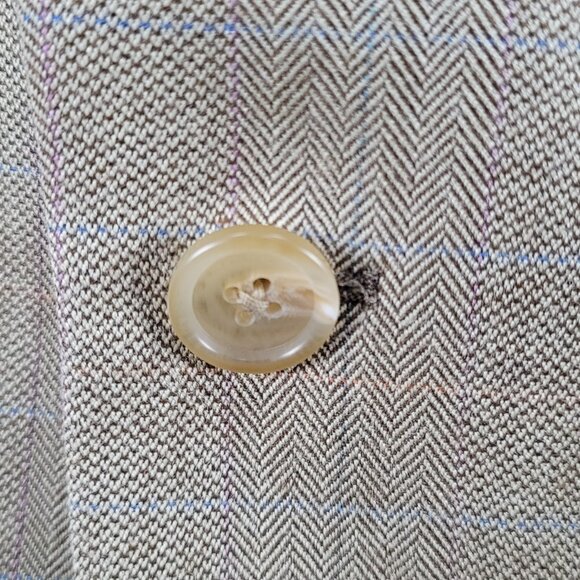 Lauren Ralph Lauren Tan Silk Wool Blend 2 Button Notch Blazer Sport Coat 48R - Picture 8 of 16